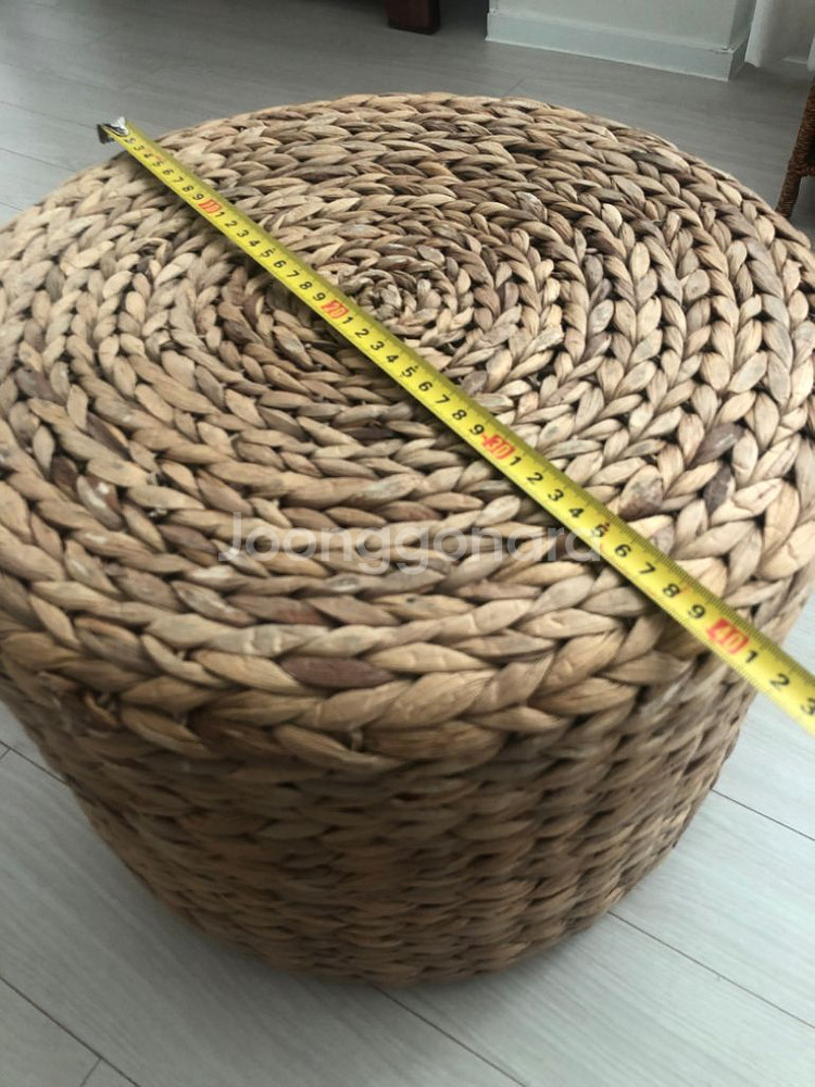 수제 라탄 원형 스툴 40cm--2