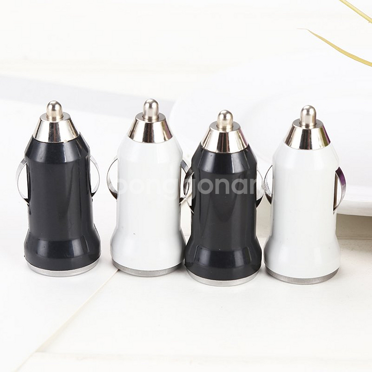 새 흰색 차량용 시거잭 USB 충전기 초고속 미니 멀티--1