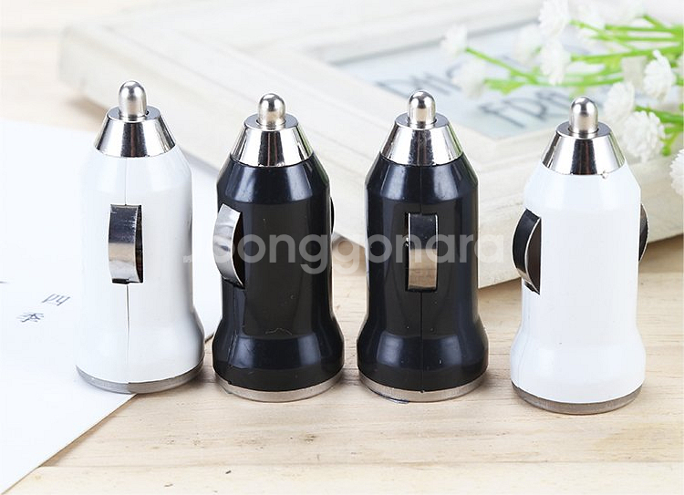 새 흰색 차량용 시거잭 USB 충전기 초고속 미니 멀티--5