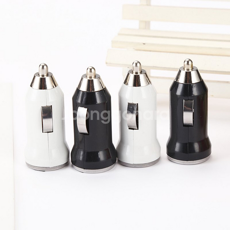 새 흰색 차량용 시거잭 USB 충전기 초고속 미니 멀티--4
