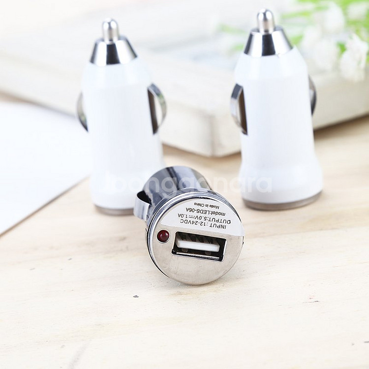 새 흰색 차량용 시거잭 USB 충전기 초고속 미니 멀티--6