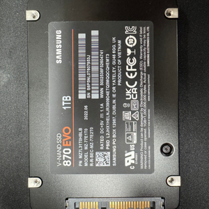 삼성 870 EVO 1TB SSD 팝니다.