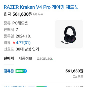 razer kraken v4pro + base stat