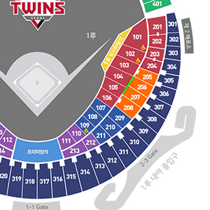 3월 23일 LG vs 롯데 1루 오렌지석 207블럭