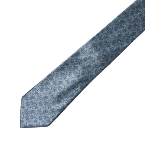 명품 듀퐁 넥타이 9cm 스카이블루 플라워 패턴