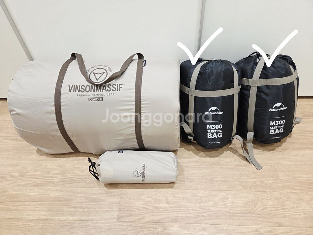 네이처하이크 동계 침낭 M300 초경량 그린(좌측.우측--1