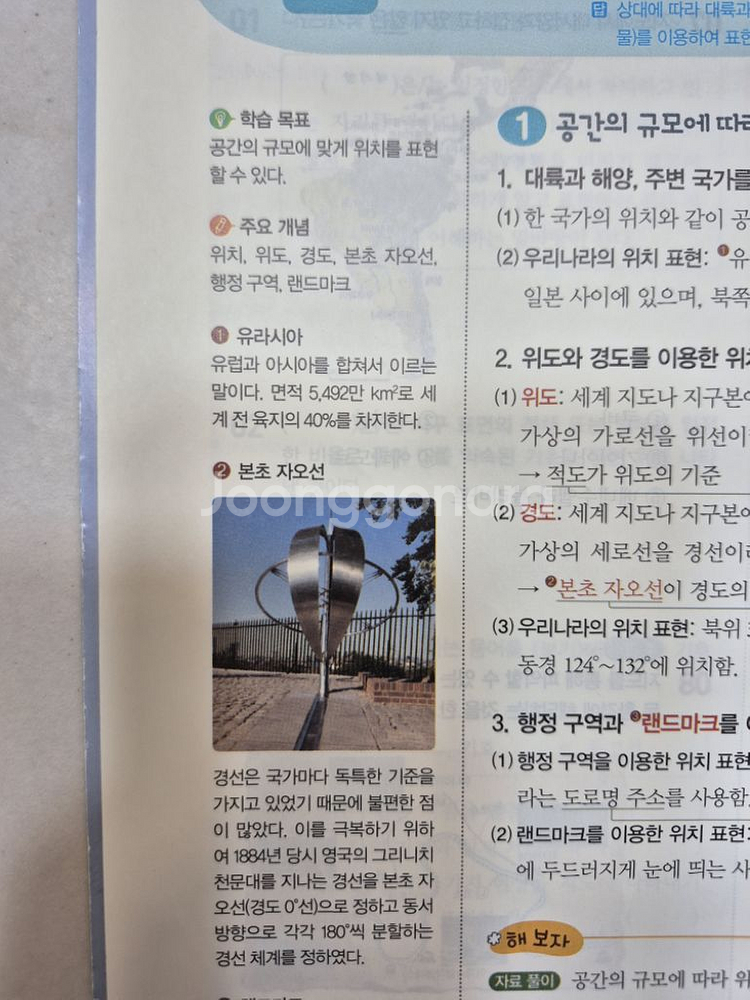 미래엔 김진수 중학교 사회1 자습서--1