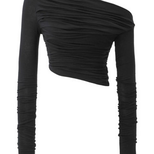 쓰리타임즈 드레이프탑 Drape top (black)