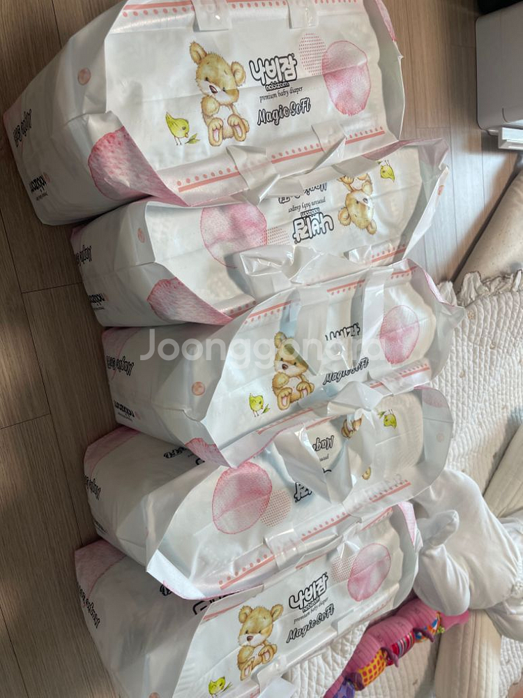 기저귀 새제품 3-5kg 5팩일괄 (한팩당5천원꼴)--3