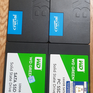 wd, crucial ssd 120gb 4장 일괄