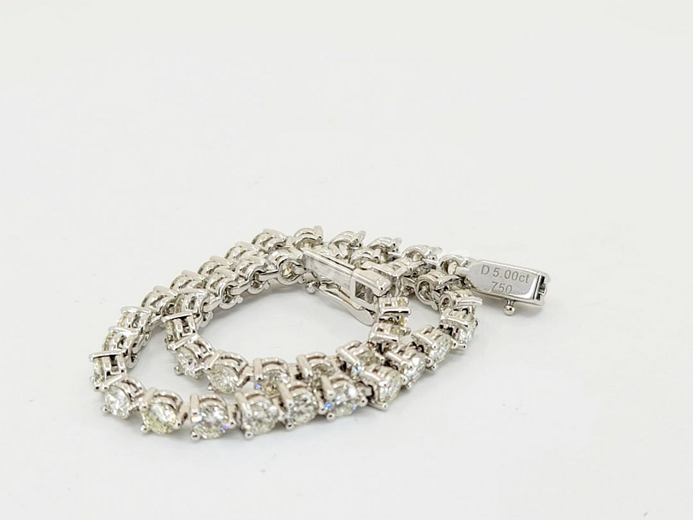 1부 테니스팔찌(천연다이아 18k 총5ct)--1