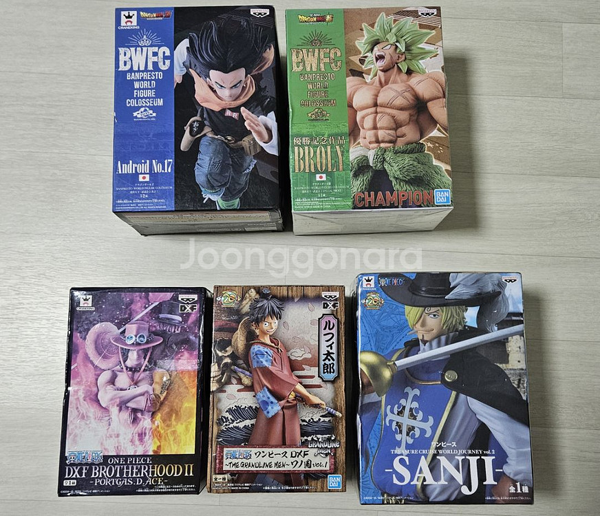 드레곤볼, 원피스 피규어 5종--0