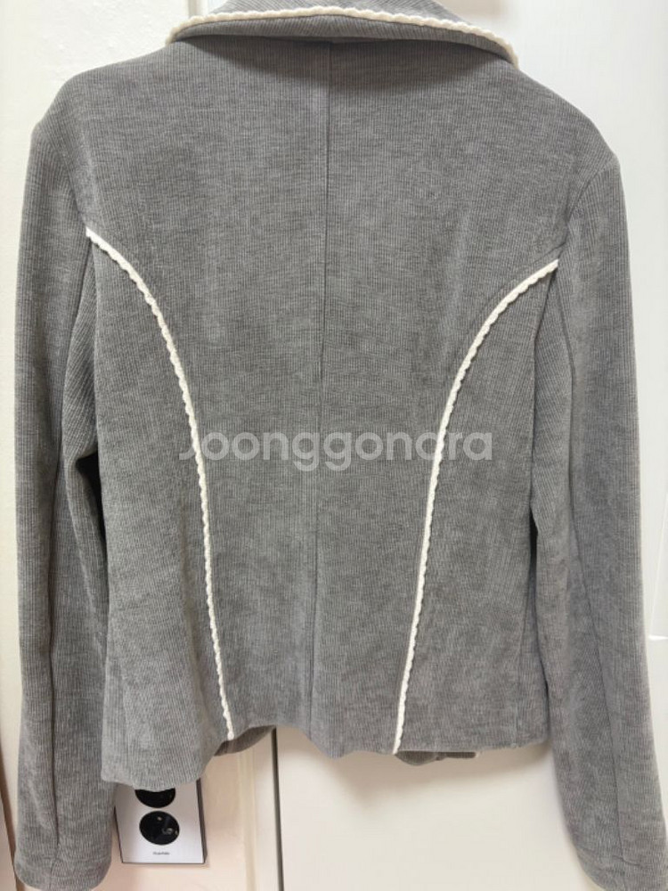 쓰리타임즈 dana trim jacket 그레이 (S)--2