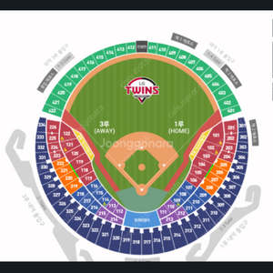 3월25일 잠실 한화 엘지경기 3루 네이비석 334블록