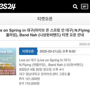 라이브 온 스프링 인 대구 엔플라잉 콘서트 댈티