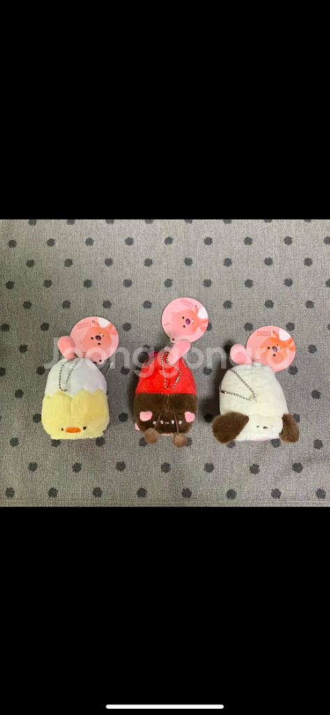 *새상품)레어!정품 루피병아리,무당벌레,강아지코스튬키링--3