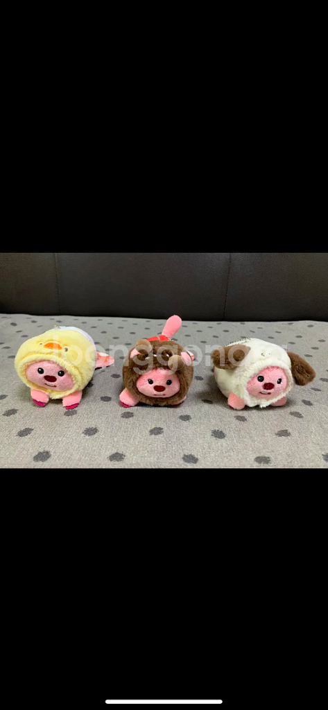 *새상품)레어!정품 루피병아리,무당벌레,강아지코스튬키링--2