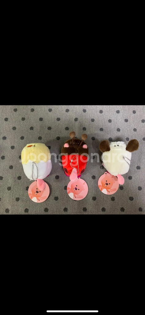 *새상품)레어!정품 루피병아리,무당벌레,강아지코스튬키링--6