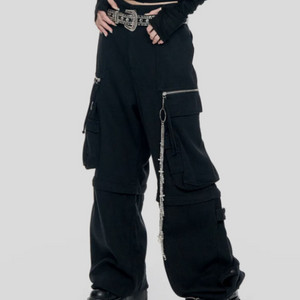 스키즘인듀싱 BIG CARGO PANTS BLACK