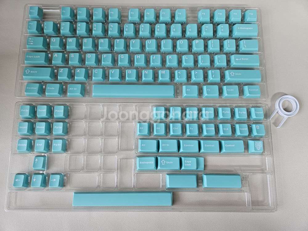 PBT 티파니/민트 체리 키캡--1