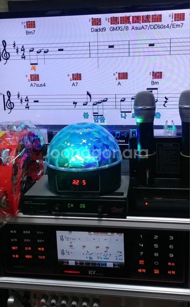 금영 최고급반주기 이동식노래방세트--3