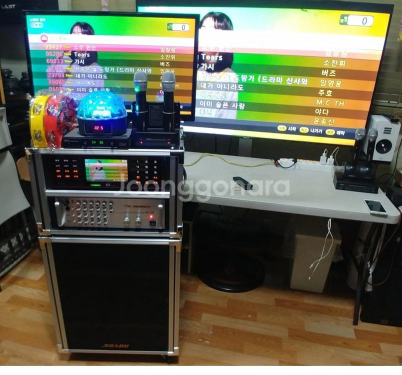 금영 최고급반주기 이동식노래방세트--4