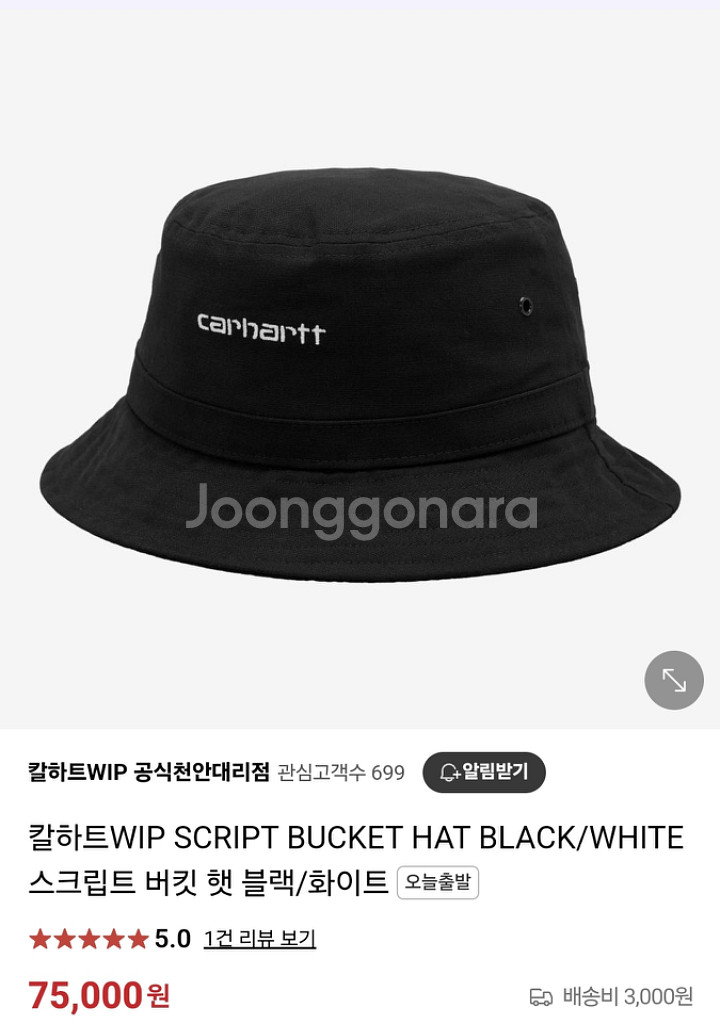 (L-XL) 칼하트 WIP 버킷햇 새제품 / SCRIP--2