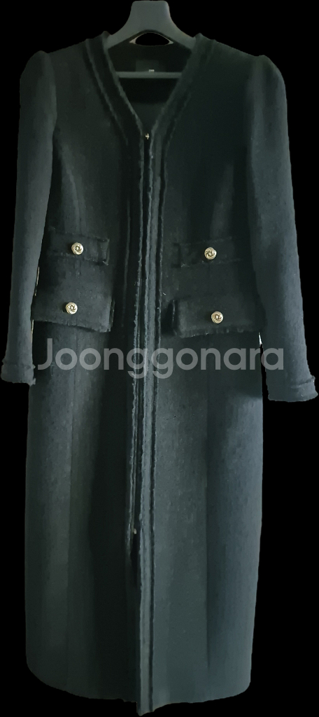 Orr 오르 트위드 원피스 겸 롱 자켓--0