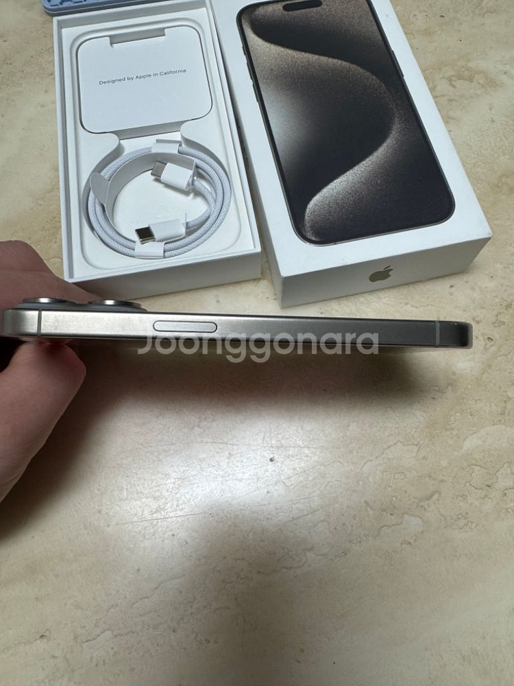 애케플 아이폰15프로 128gb 내추럴티타늄--2
