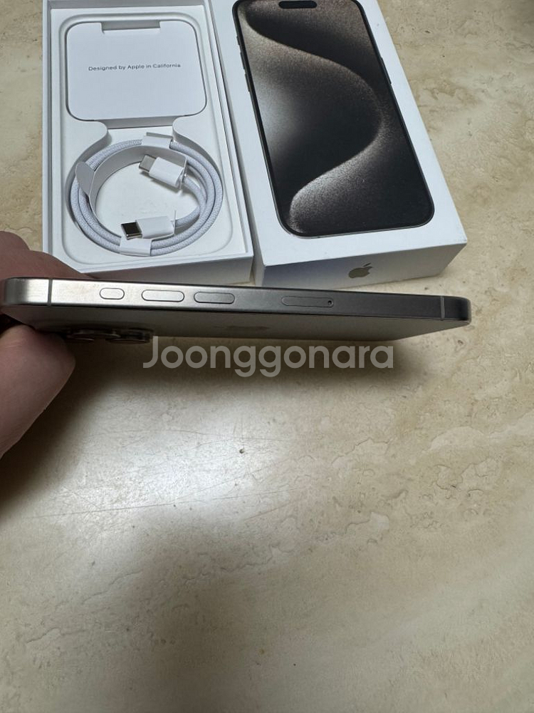 애케플 아이폰15프로 128gb 내추럴티타늄--1