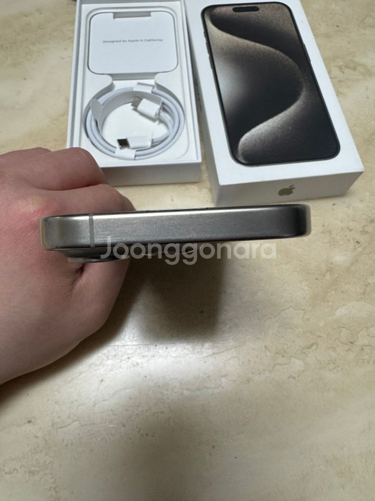 애케플 아이폰15프로 128gb 내추럴티타늄--4