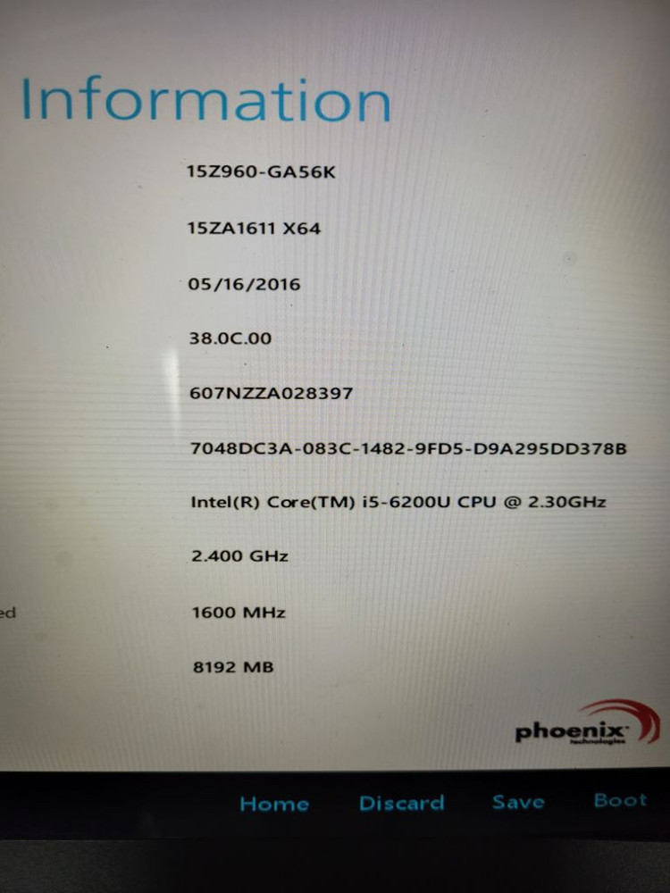 lg gram 15z960 노트북 (부품용)--2