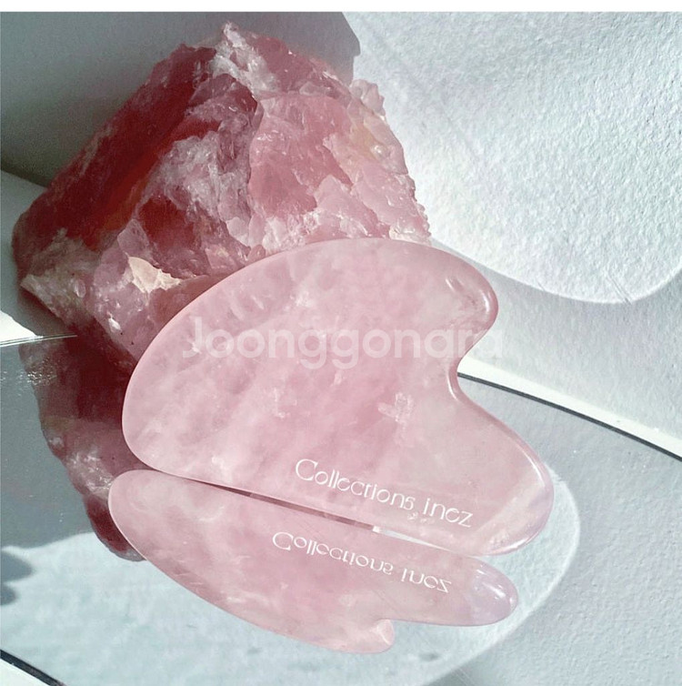 괄사 마사지기 로즈쿼츠 테라헤르츠 하트 얼굴 두피 림프--0