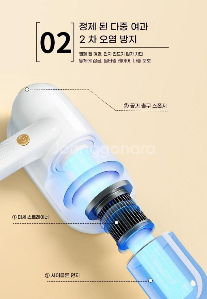 무선 UV 살균 침구 청소기 (미개봉 새제품)--3