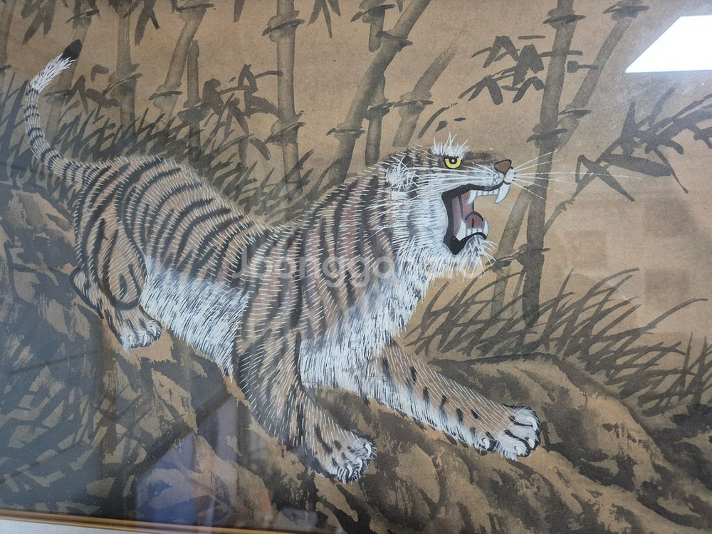 민화호랑이그림47 73센치1개단가--1