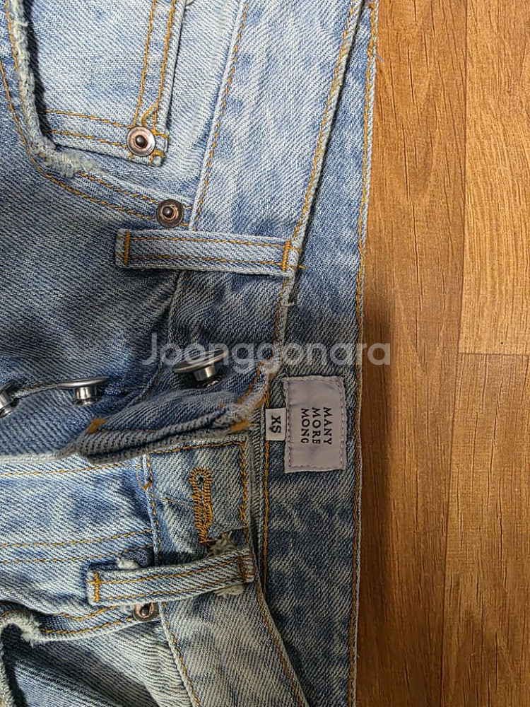 매니모어몽 뷔스티에 벨트데님팬츠--6