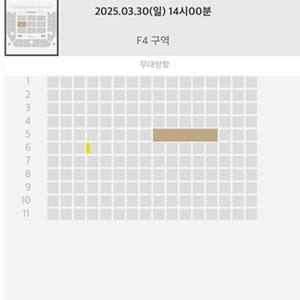 2025년 정해인 앵콜 팬미팅 1층 F4구역 양도합니다