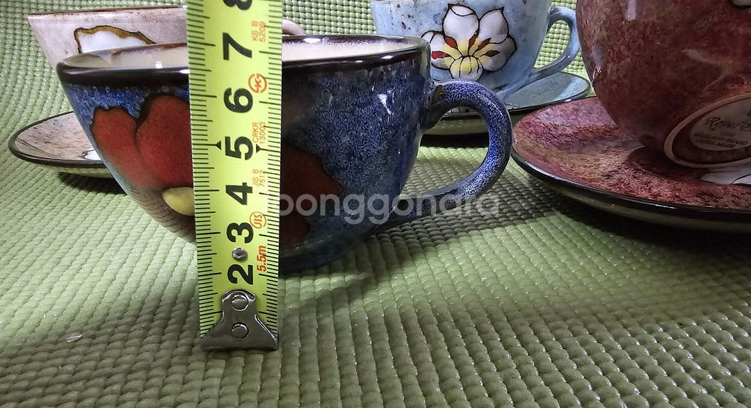 꽃무늬 커피잔 4조--5