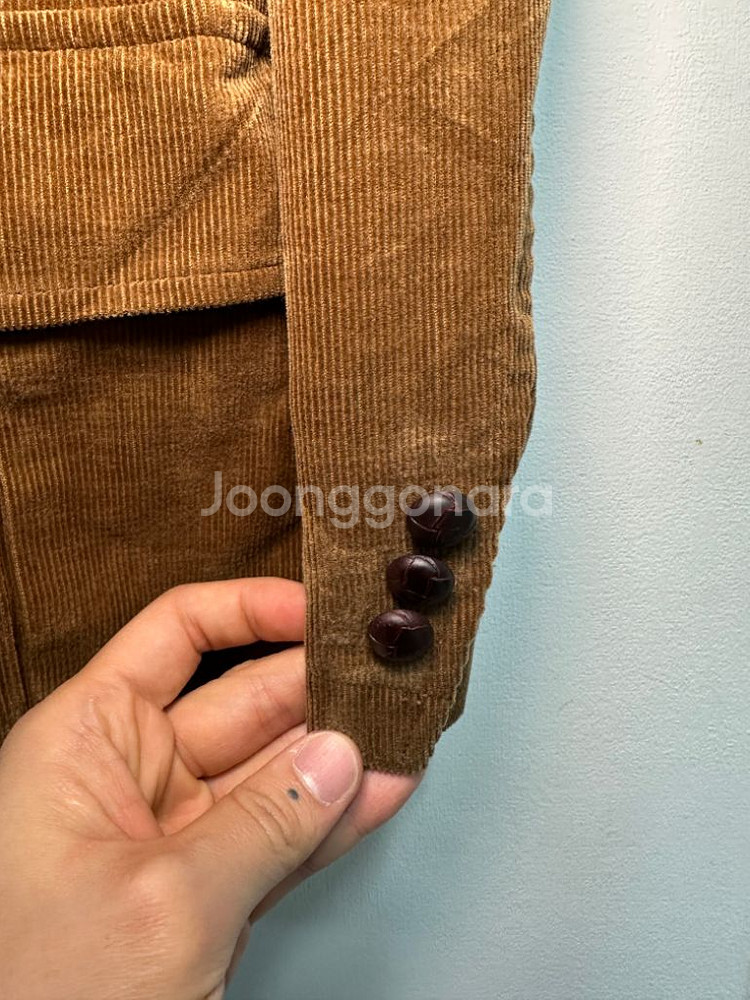 크로커다일 골덴 코듀로이 오버핏 블레이저 자켓--4