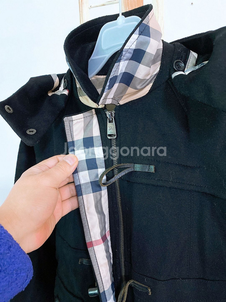(12A 152cm)버버리키즈울캐시미어떡볶이후드코트--1