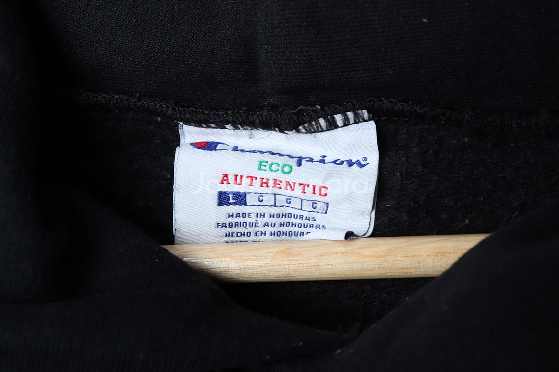 (L-XL) 챔피온 후드티셔츠 블랙 올드스쿨 빅로고--4