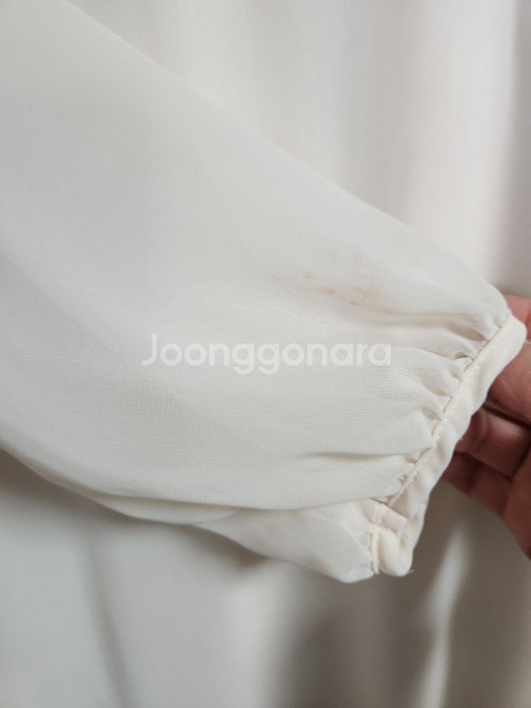 지센 기장긴 플리츠 블라우스 90--5