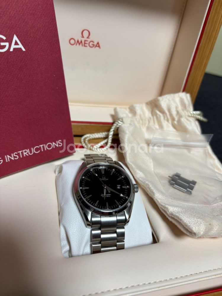 오메가 아쿠아테라 쿼츠 39mm 검판--0