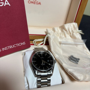 오메가 아쿠아테라 쿼츠 39mm 검판