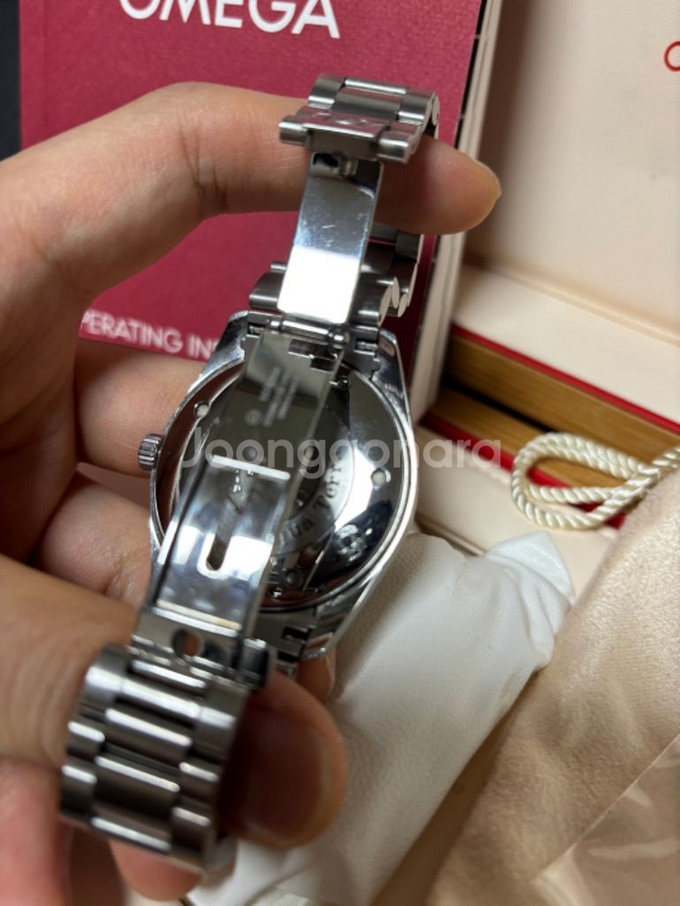 오메가 아쿠아테라 쿼츠 39mm 검판--3