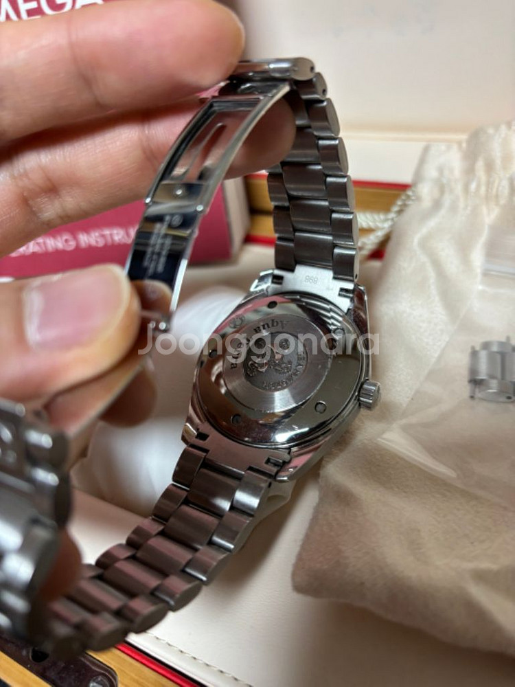 오메가 아쿠아테라 쿼츠 39mm 검판--4