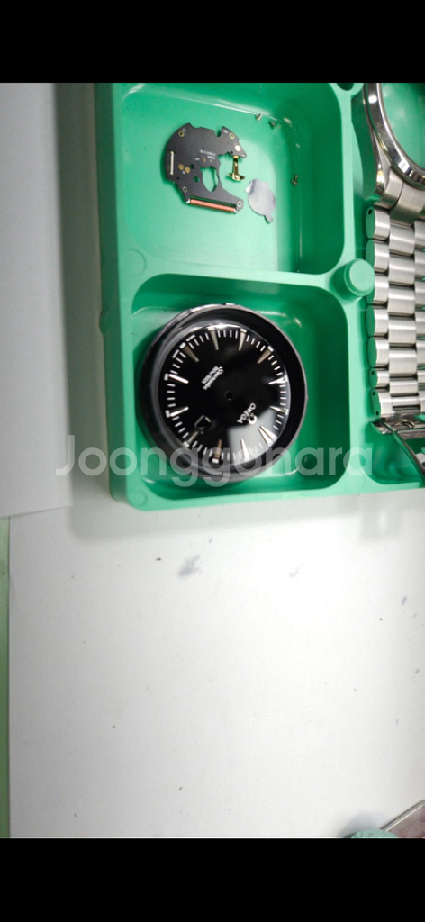 오메가 아쿠아테라 쿼츠 39mm 검판--7