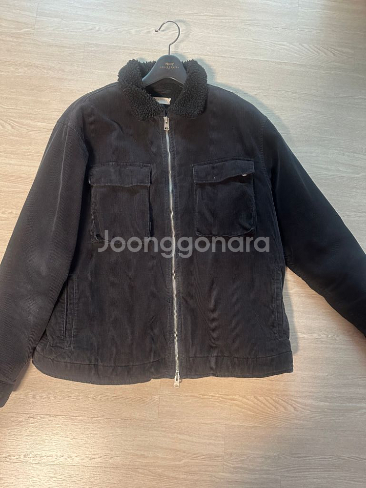 올세인츠 코듀로이 크롭 자켓 블랙--1
