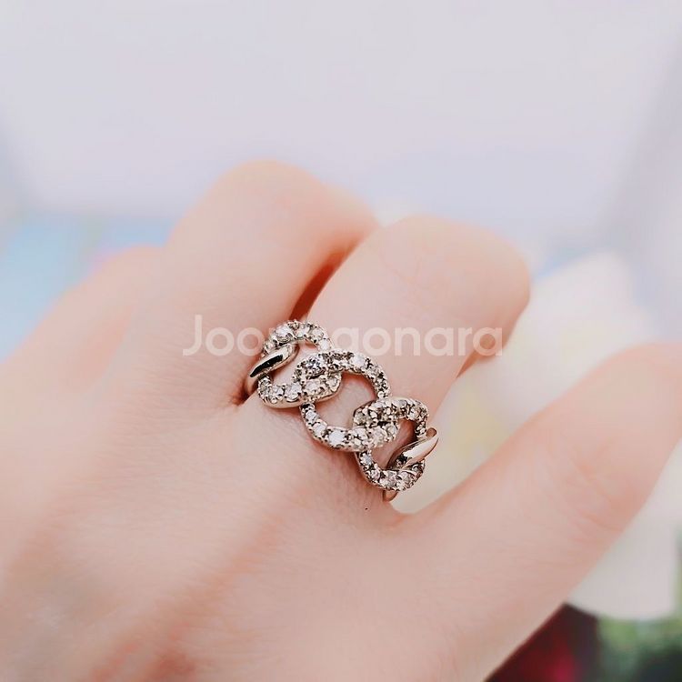 14k 다이아 체인 반지 18k x--4