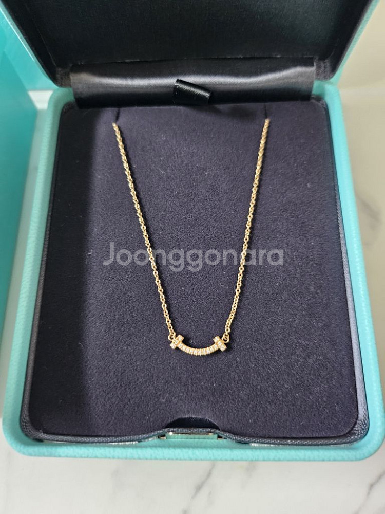 티파니 미니 펜던트 목걸이 18k 로즈골드 판매합니다.--4